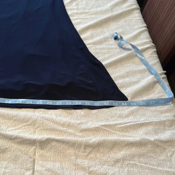 Elegant Navy Blue Long Sleeve Dress - Picture 12 of 16